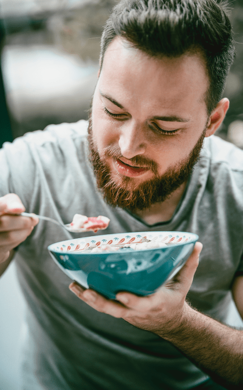 Eating Disorder Treatment - Man Eating